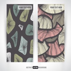 Abstract vector decorative vertical banners set Series of image N2