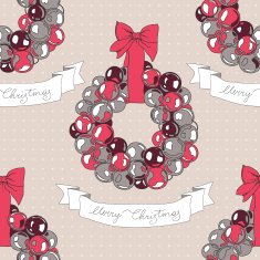 Vector hand drawn Christmas pattern N3