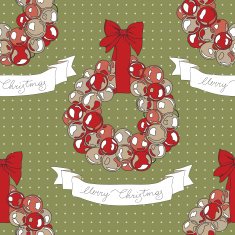 Vector hand drawn Christmas pattern N4