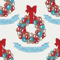 Vector hand drawn Christmas pattern N5