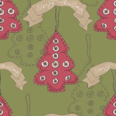 Vector hand drawn Christmas pattern N13