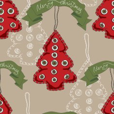 Vector hand drawn Christmas pattern N14