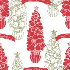 Vector hand drawn Christmas pattern N15