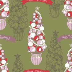 Vector hand drawn Christmas pattern N16