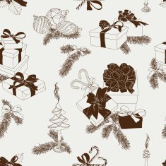 Vector hand drawn Christmas pattern N20