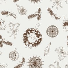 Vector hand drawn Christmas pattern N22