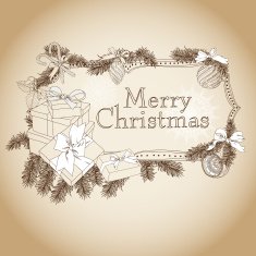 Hand drawn Christmas banners N7