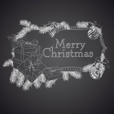 Hand drawn Christmas banners N8