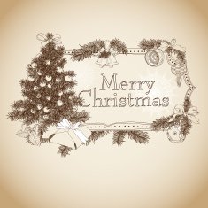 Hand drawn Christmas banners N12
