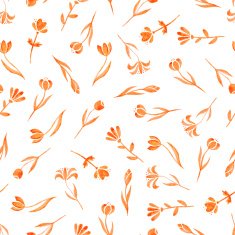 Watercolor flower seamless pattern N7