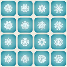Christmas set of snowflakes N3