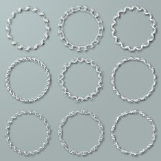 Set of white vector frames N2