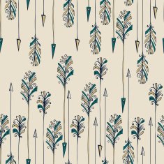 Feather arrow seamless pattern