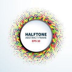 Abstract colorful halftone frame N2