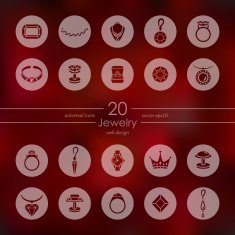 Set of jewelry icons N4