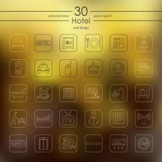 set of Hotel icons N6
