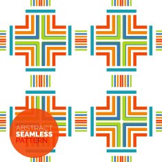 Vector colorful seamless geometric pattern Modern stylish abstract texture N14