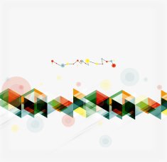 Clean colorful unusual geometric pattern design N40