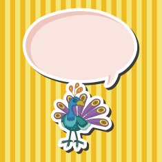 bird peacock cartoon theme elements vector eps N2