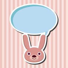 animal rabbit cartoon theme elements N21