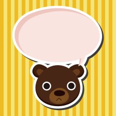 animal bear cartoon theme elements N12