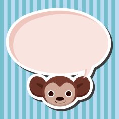 animal monkey cartoon theme elements N14