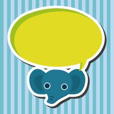 animal elephant cartoon theme elements N11