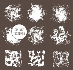 Abstract set of blobs splash labels N15