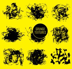 Abstract set of blobs splash labels N16