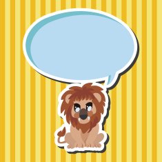 animal lion cartoon theme elements N12