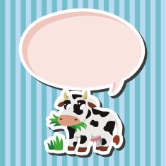 animal cow cartoon theme elements N8