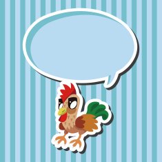 animal cock cartoon theme elements N8