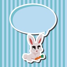 animal rabbit cartoon theme elements N22