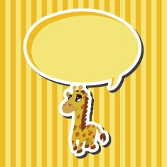 animal giraffe cartoon theme elements N10