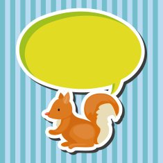 animal squirrel cartoon theme elements N6