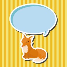 animal fox cartoon theme elements N5
