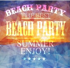 Polygonal seaside view sammer poster