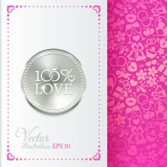 Classic wedding vintage badge N11
