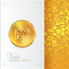 Classic wedding vintage badge N13
