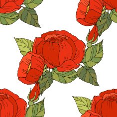 Seamless floral pattern with peonies N27