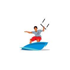 Wakeboarding sign Vector Illustration