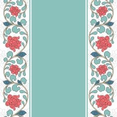 Floral oriental pattern in vintage style