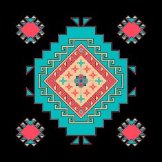Abstract composition with ethnic pattern Vector file is EPS8
