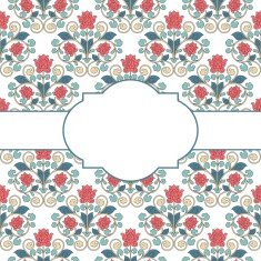 Floral oriental pattern in vintage style N5