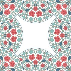 Floral oriental pattern in vintage style N8