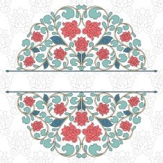 Floral oriental pattern in vintage style N11