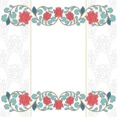 Floral oriental pattern in vintage style N12