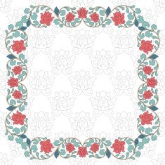 Floral oriental pattern in vintage style N14
