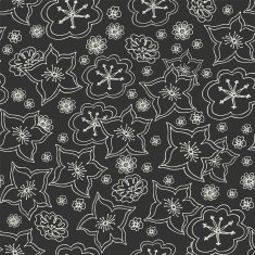 Black and white abstract floral background