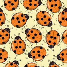 seamless background with ladybirds